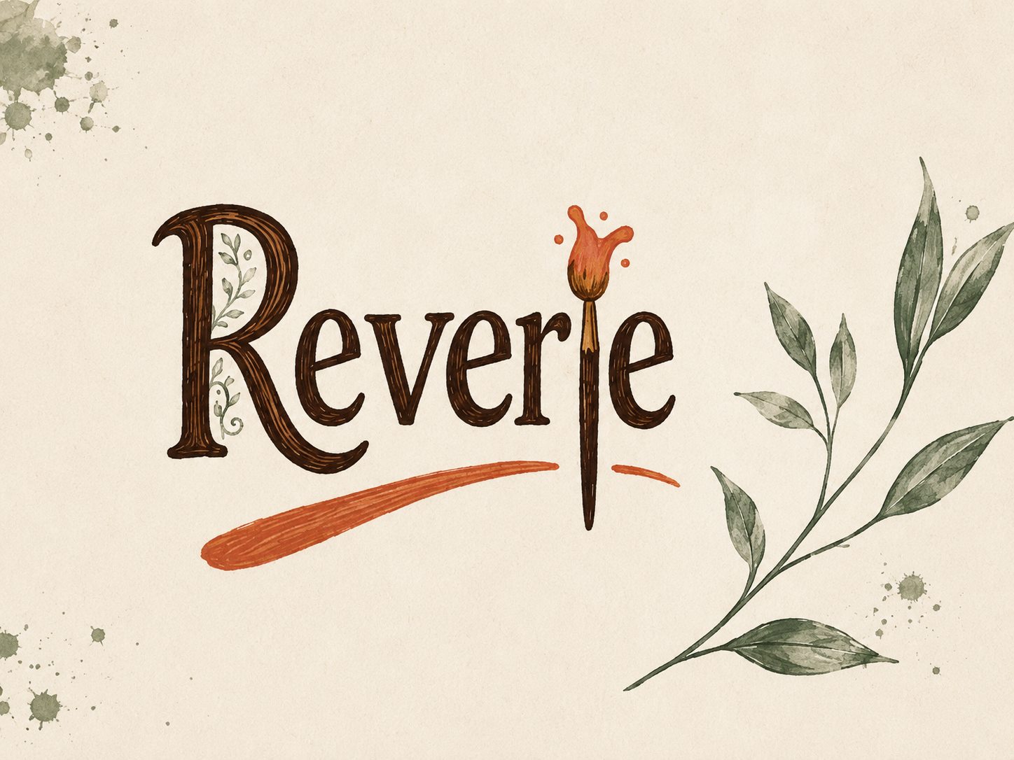 Reverie logo artwork with botanical details