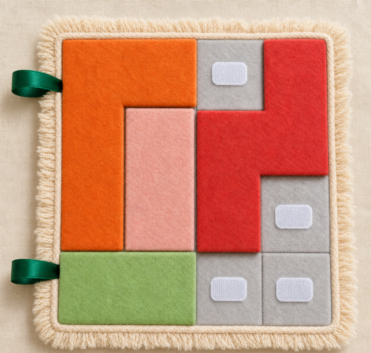 Felt geometric puzzle activity page