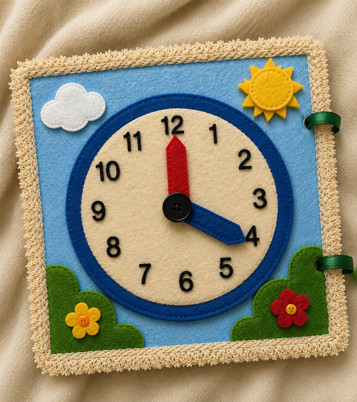 Felt clock activity page
