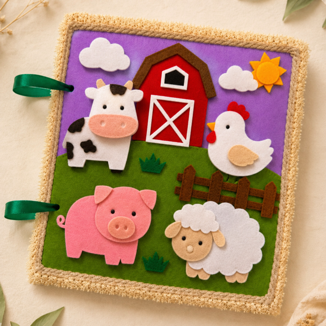 Felt farm animal activity page